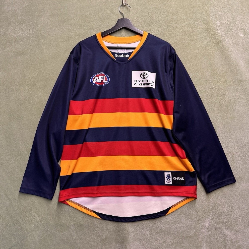 Adelaide Crows AFL football jersey shirt size XL Reebok jersey Long Sleeve